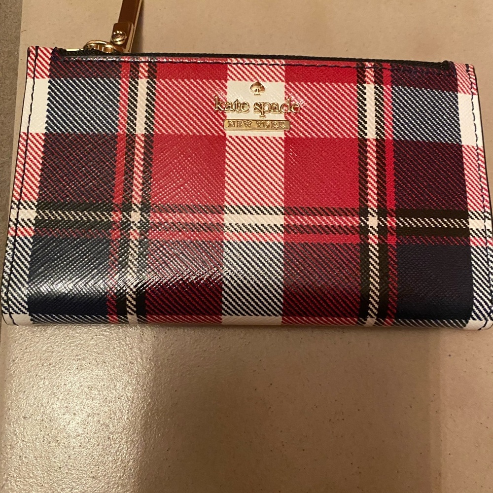 Kate Spade plaid wallet